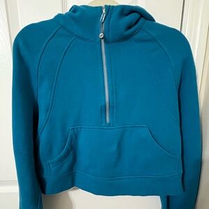Lululemon Half Zip Teal Scuba Hoodie